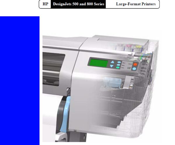 Printer Service Manual HP DesignJet 500 and 800 Manual